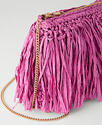 Raffia Fringe Clutch carousel Product Image 2