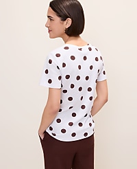 Polka Dot Crew Neck Tee carousel Product Image 2