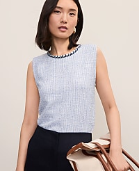Braid Trim Tweed Top carousel Product Image 1