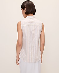 Striped Sleeveless Essential Shirt carousel Product Image 2