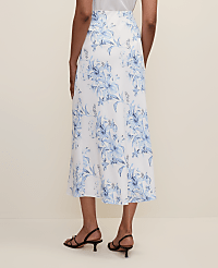 Petite Floral Bias Midi Slip Skirt carousel Product Image 3