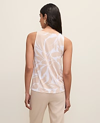 Petite Mixed Media Floral V-Neck Shell carousel Product Image 2