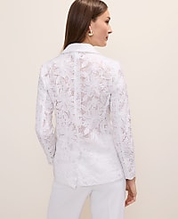 The Cutaway Blazer in Lace carousel Product Image 2
