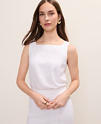 Linen Blend Tank Top carousel Product Image 1
