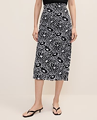 Petite Embroidered Column Midi Skirt carousel Product Image 2