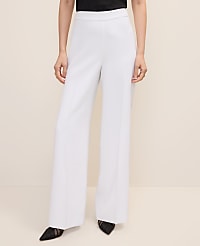 The Side Zip Wide-Leg Pant in Fluid Crepe carousel Product Image 2