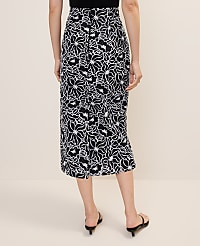 Embroidered Column Midi Skirt carousel Product Image 3