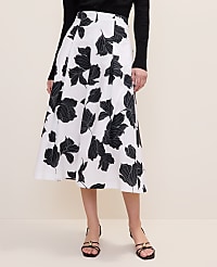 Petite Floral Pleated Midi Skirt carousel Product Image 2