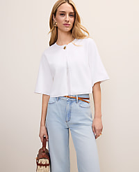 Petite Crew Neck Sweater Cape carousel Product Image 1