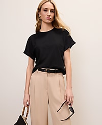 Crew Neck Roll Sleeve Tee carousel Product Image 1