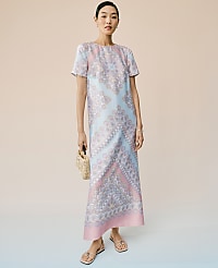 Satin Paisley Maxi Dress carousel Product Image 3