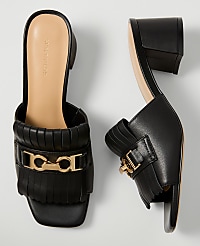 Leather Kiltie Block Heel Sandal carousel Product Image 1
