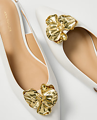 Flower Leather Slingback Flat carousel Product Image 1