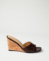 Croco Wedge Sandal carousel Product Image 2