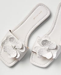 Leather Flower Embellished Sandal carousel Product Image 1
