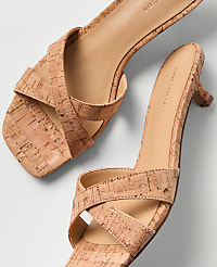 Cork Crossover Kitten Heel Sandal carousel Product Image 1