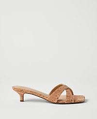 Cork Crossover Kitten Heel Sandal carousel Product Image 2