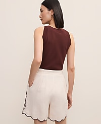 The Embroidered Side Zip Short carousel Product Image 3