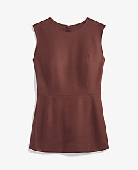 The Petite Long Crew Neck Top in Linen Blend carousel Product Image 3