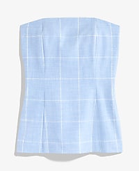 Petite Windowpane Strapless Top carousel Product Image 5