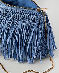 Raffia Fringe Clutch carousel Product Image 2