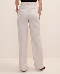 The Petite Pleated Straight Pant in Linen Blend carousel Product Image 3
