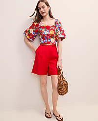 The Petite Bermuda Short in Linen Blend carousel Product Image 4