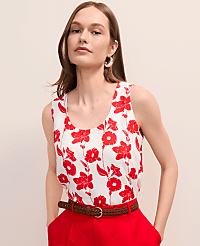 Floral Mixed Media Tank Top carousel Product Image 1