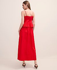 Pleated Peplum Midi Dress carousel Product Image 2