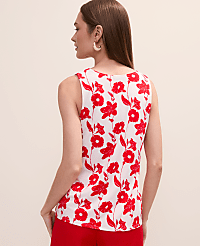 Floral Mixed Media Tank Top carousel Product Image 2