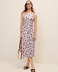 Petite Weekend Floral Tie Waist Sheath Dress carousel Product Image 1