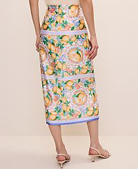 Lemon Wrap Skirt in Satin carousel Product Image 3