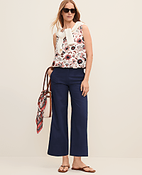 Weekend Floral Tank Top in Linen Blend carousel Product Image 3