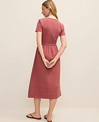 Weekend Mixed Media Crew Neck Midi Dress carousel Product Image 2