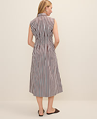 Weekend Striped Pleated Midi Shirtdress carousel Product Image 2