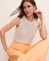 Sequin Metallic Sweater Shell carousel Product Image 3