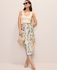 Lemon Wrap Skirt in Satin carousel Product Image 1