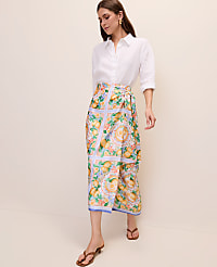 Lemon Wrap Skirt in Satin carousel Product Image 4