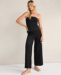Haven Well Within Organic Cotton Modal Foldover Wide Leg Pants carousel Product Image 2