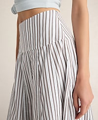 Haven Well Within Organic Cotton Poplin Stripe Drop Waist Skirt carousel Product Image 2