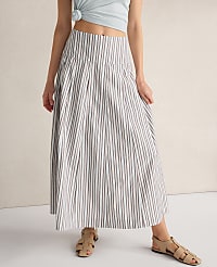 Haven Well Within Organic Cotton Poplin Stripe Drop Waist Skirt carousel Product Image 1