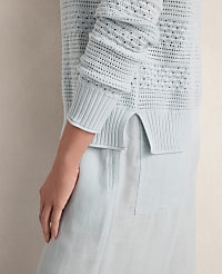 Haven Well Within Cotton Mixed Stitch Johnny Collar Sweater carousel Product Image 3
