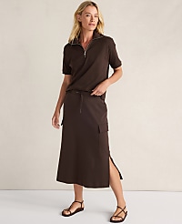 Haven Well Within Organic Cotton Interlock Half-Zip Collared Top carousel Product Image 2