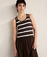 Haven Well Within Organic Cotton Stripe Midi Dress carousel Product Image 1