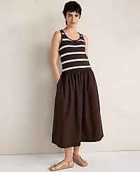 Haven Well Within Organic Cotton Stripe Midi Dress carousel Product Image 3
