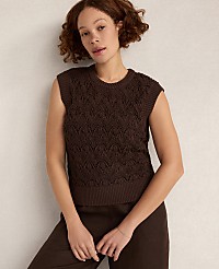 Haven Well Within Organic Cotton Chain Pointelle Sweater Vest carousel Product Image 1