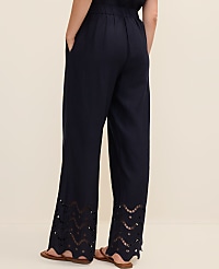 The Easy Wide-Leg Pant in Linen Blend carousel Product Image 3