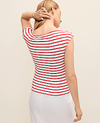 Striped Boatneck Top carousel Product Image 2