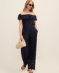 The Easy Wide-Leg Pant in Linen Blend carousel Product Image 1