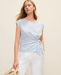 Striped Tie Waist Tee carousel Product Image 1